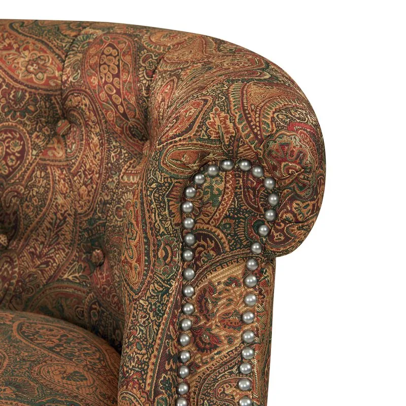 Brand new Great Quality Huntingdon 21" Chesterfield Chair, Paisley! 300 Lb Capacity! Retails $486 W/Tax on Sale!
