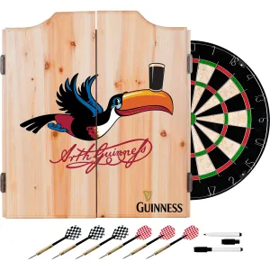 Cabinet Set with Darts and Board Black Blue Green Red White
