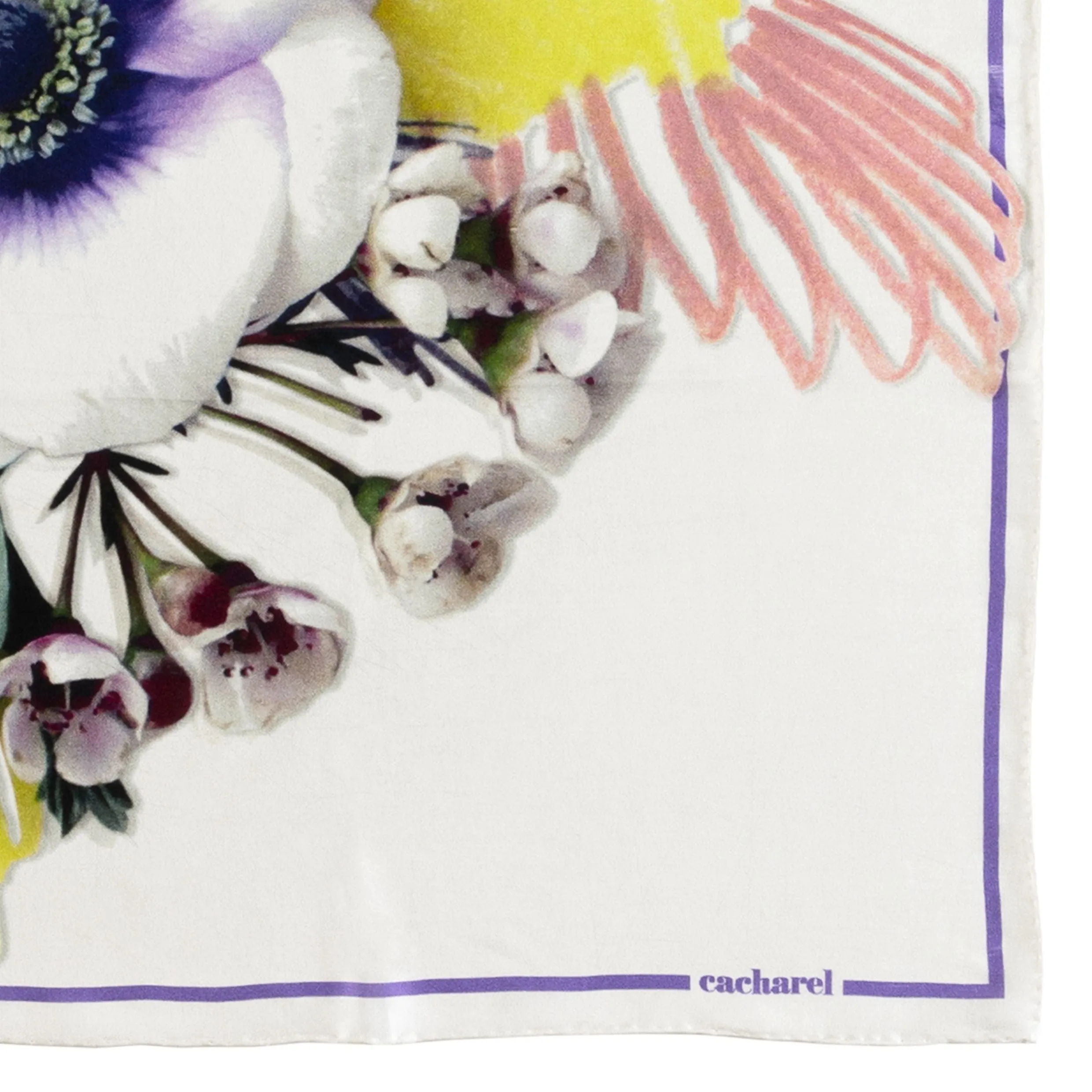 Cacharel CFM937F-Silk scarf Madeleine White