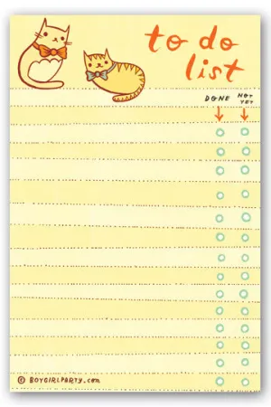 Cat To-Do List Notepad