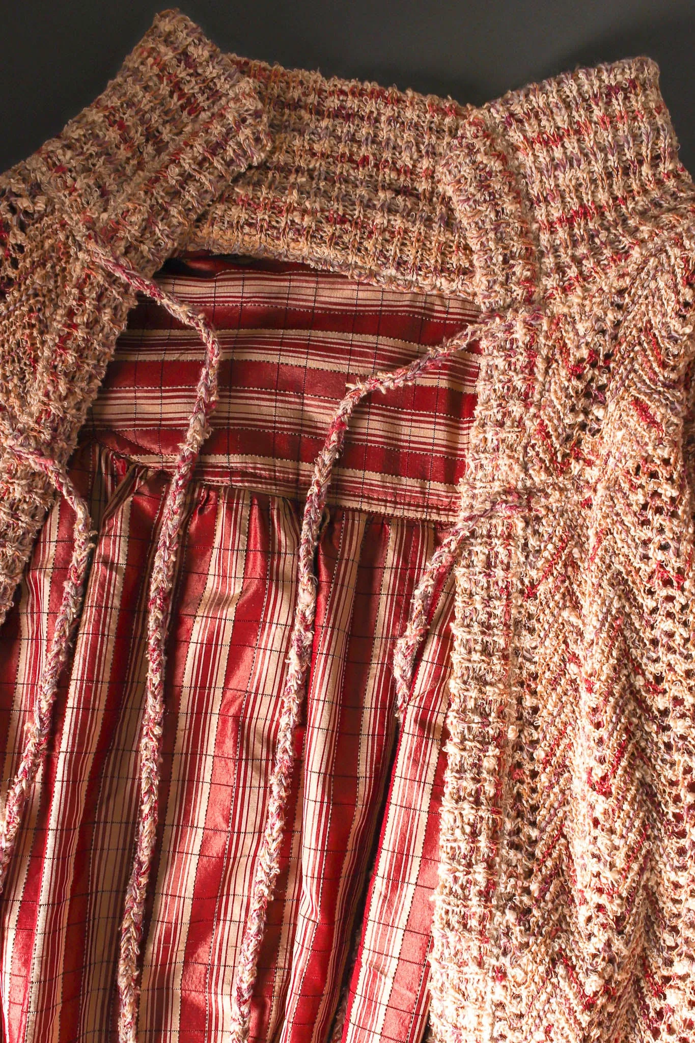 Chevron Knit Cocoon Sweater