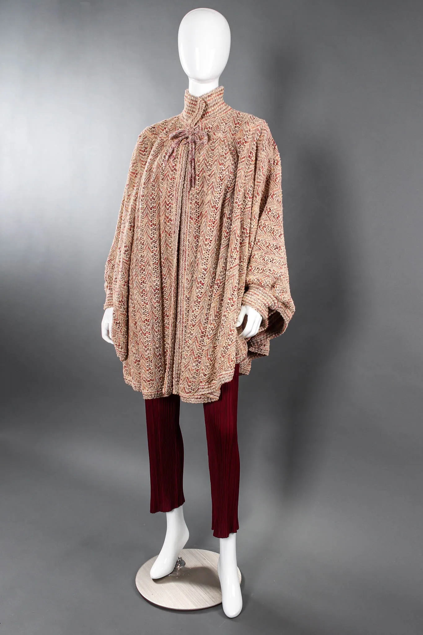 Chevron Knit Cocoon Sweater