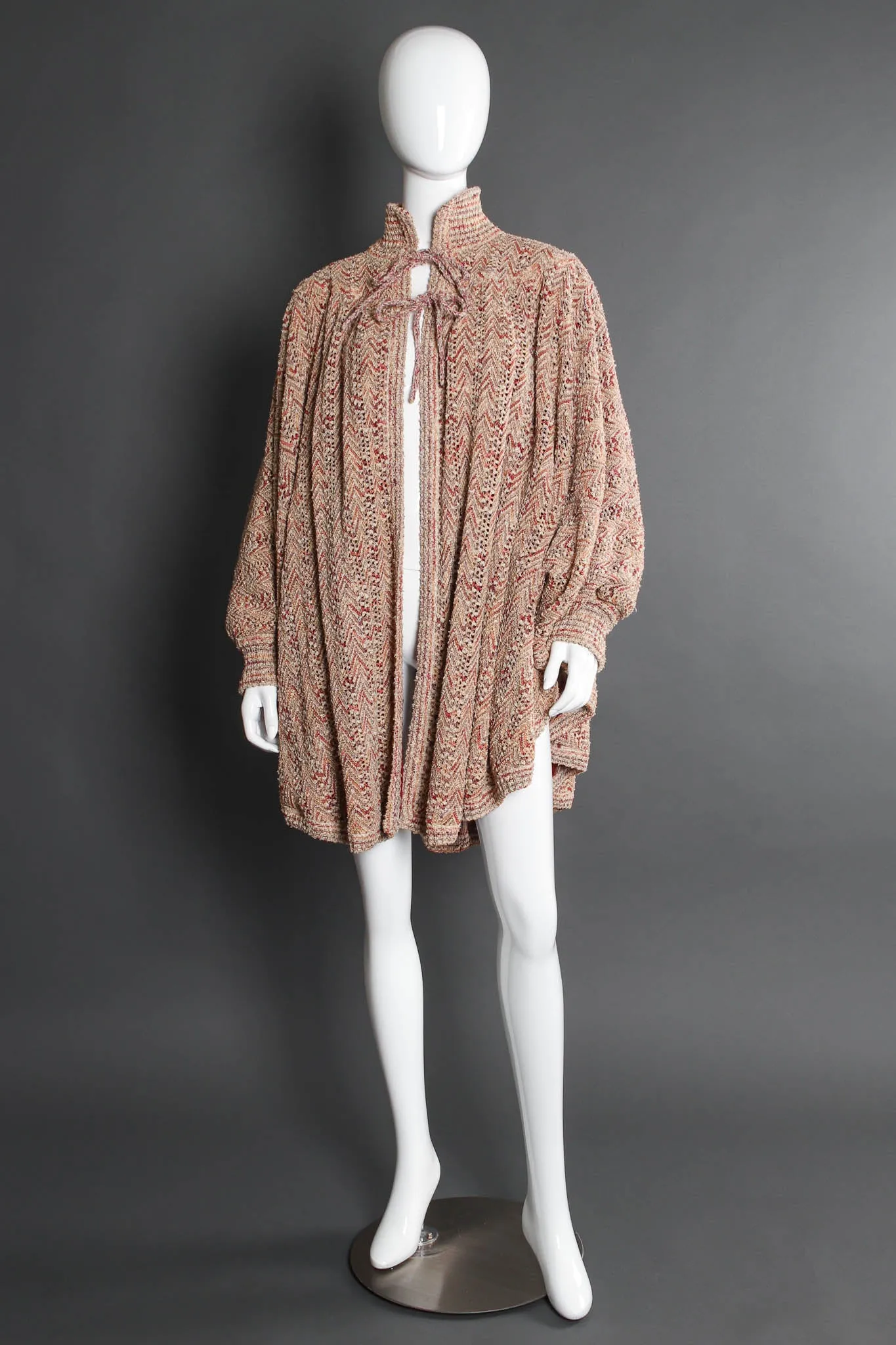 Chevron Knit Cocoon Sweater