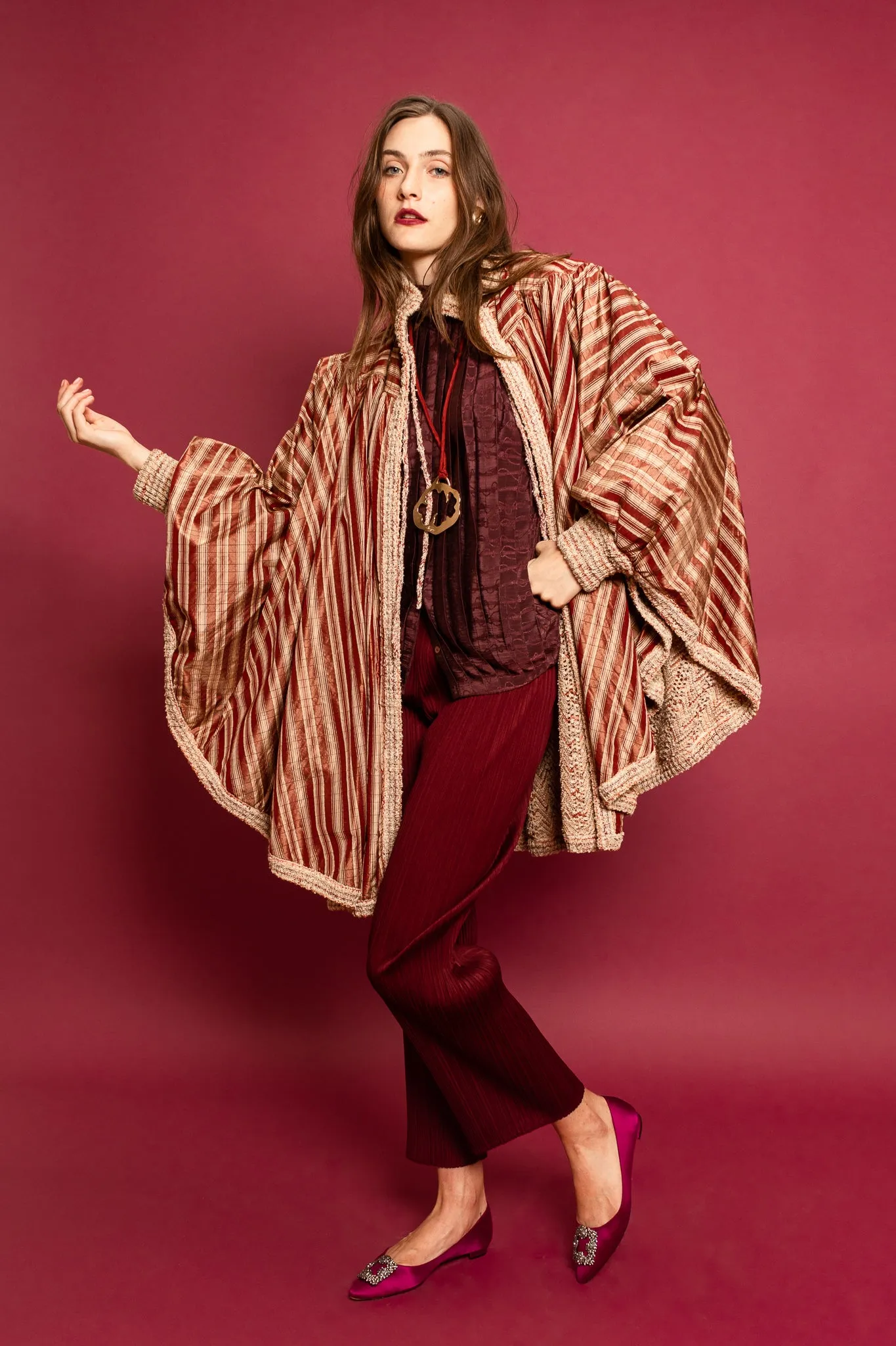 Chevron Knit Cocoon Sweater