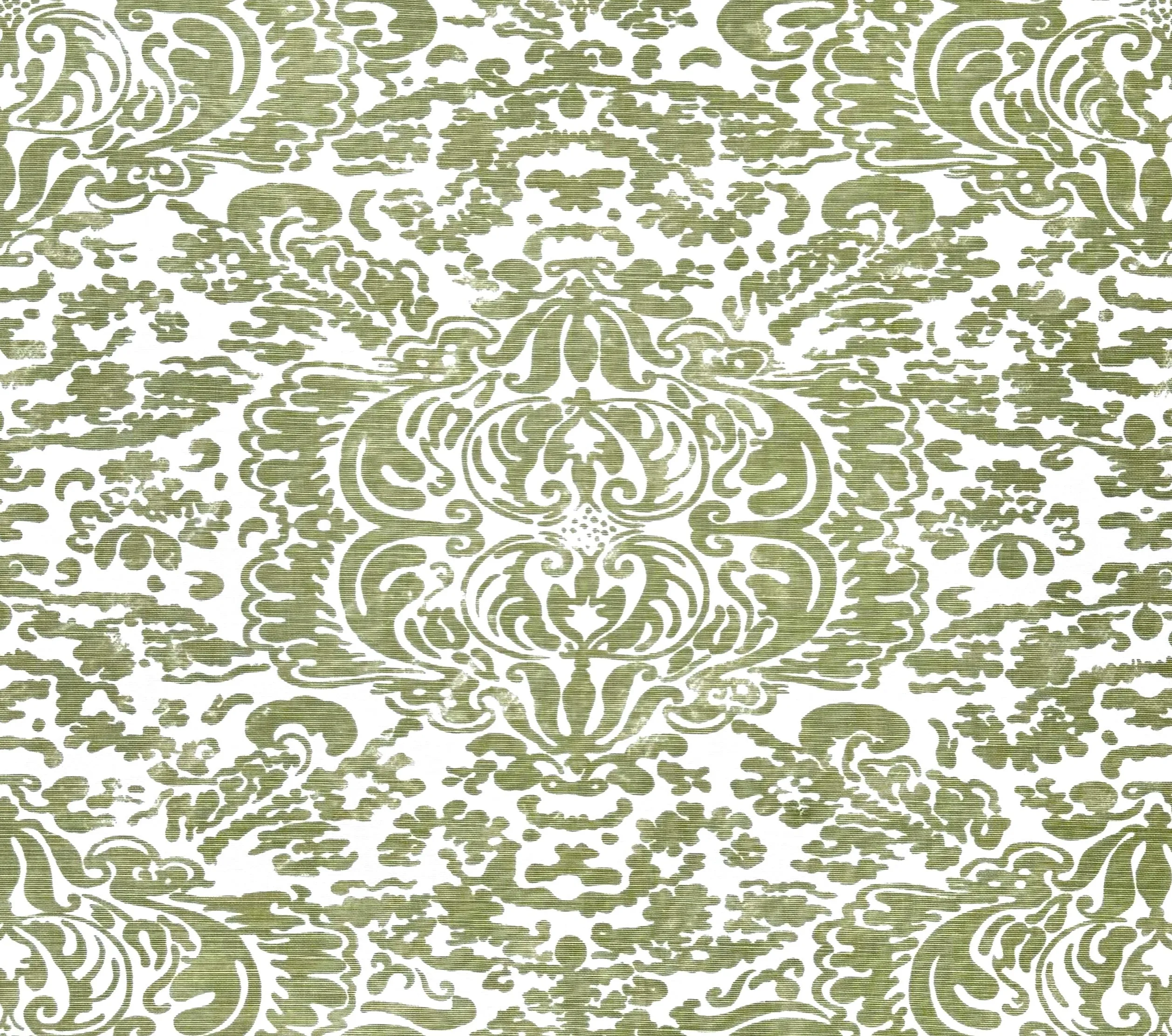 China Seas Fabric: San Marco - Custom New Celadon on Tinted Belgian Linen / Cotton