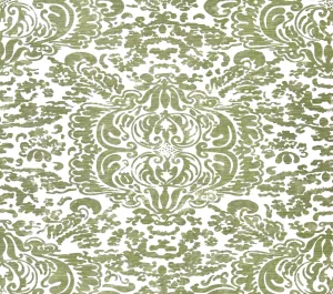 China Seas Fabric: San Marco - Custom New Celadon on Tinted Belgian Linen / Cotton