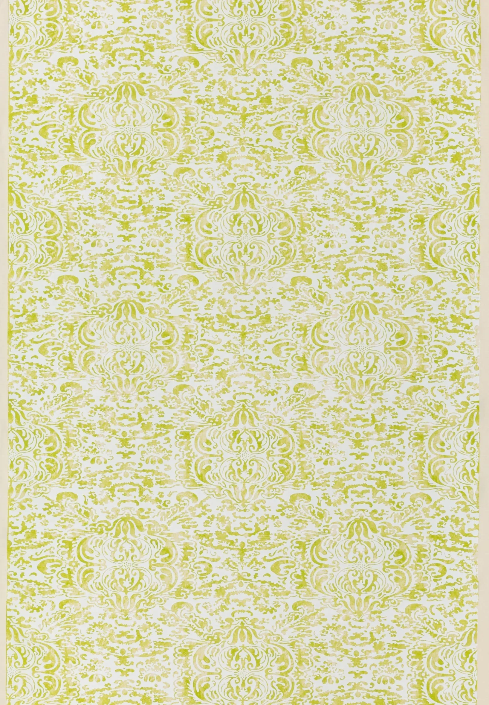 China Seas Fabric: San Marco - Custom New Celadon on Tinted Belgian Linen / Cotton