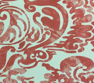 China Seas Wallpaper: San Marco - Custom Wildflower on Off White Paper (5 yard minimum)