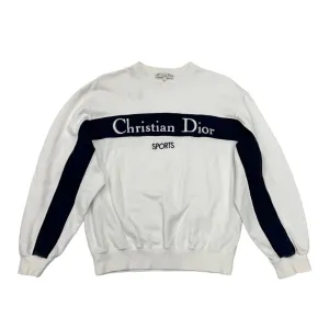 Christian Dior Sports White Logo Sweatshirt