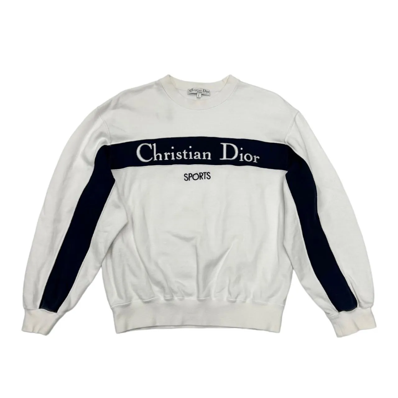 Christian Dior Sports White Logo Sweatshirt