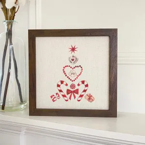 Christmas Collage Tree - Framed Sign