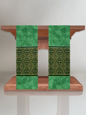 Classic Bella & Brocade Green Altar Scarves
