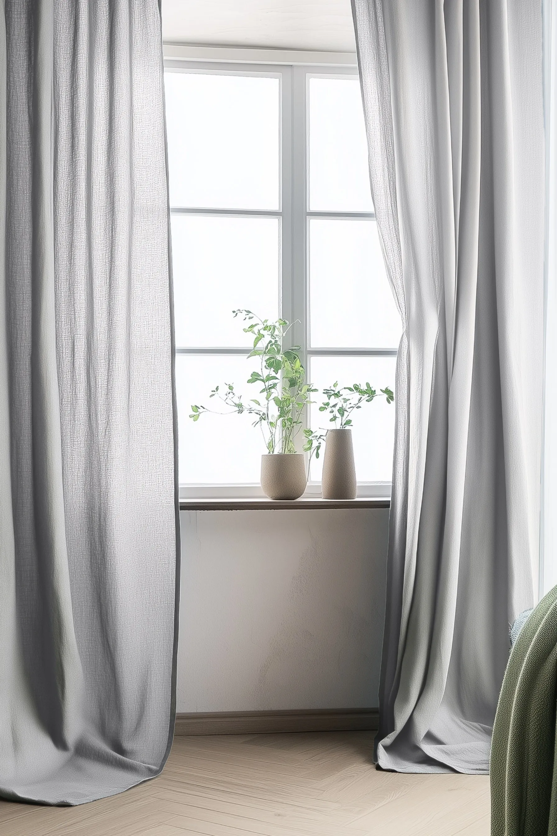Curtain Set of 2 - Light Gray