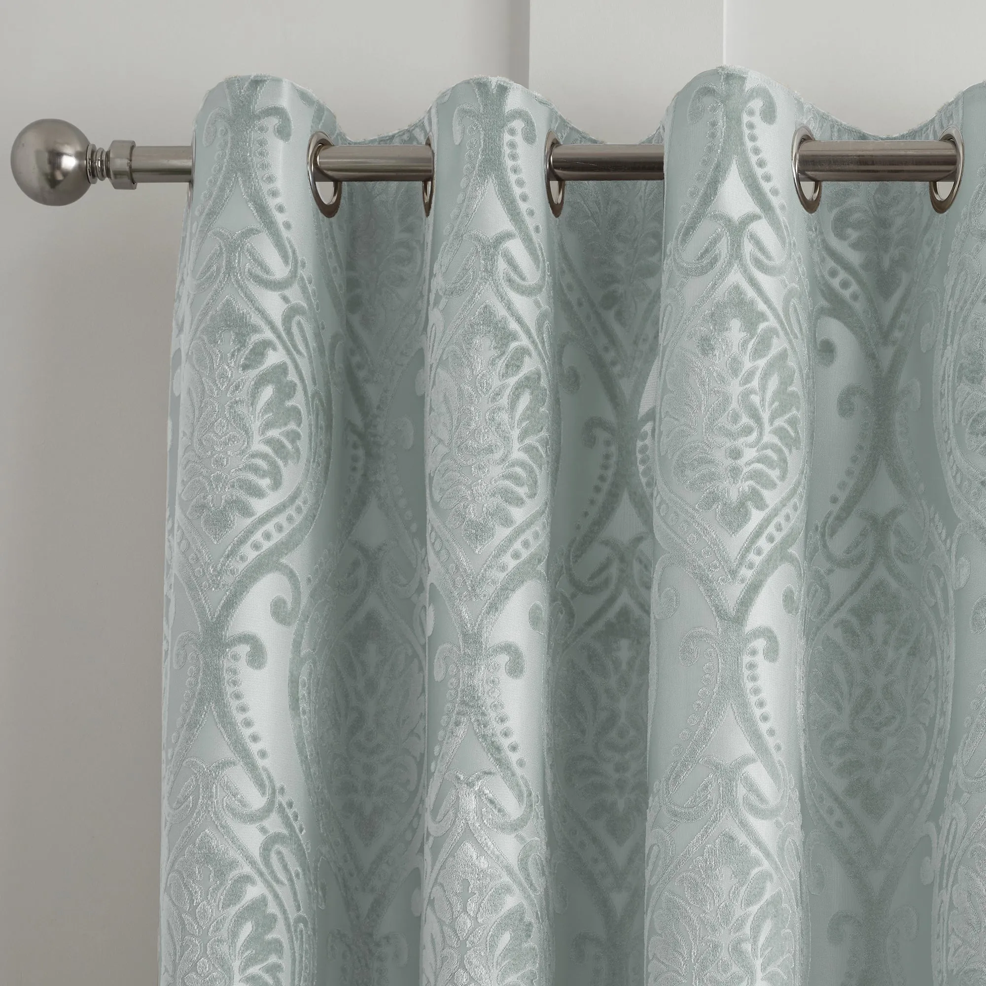 Curtina Chateau Eyelet Curtains - Duck Egg