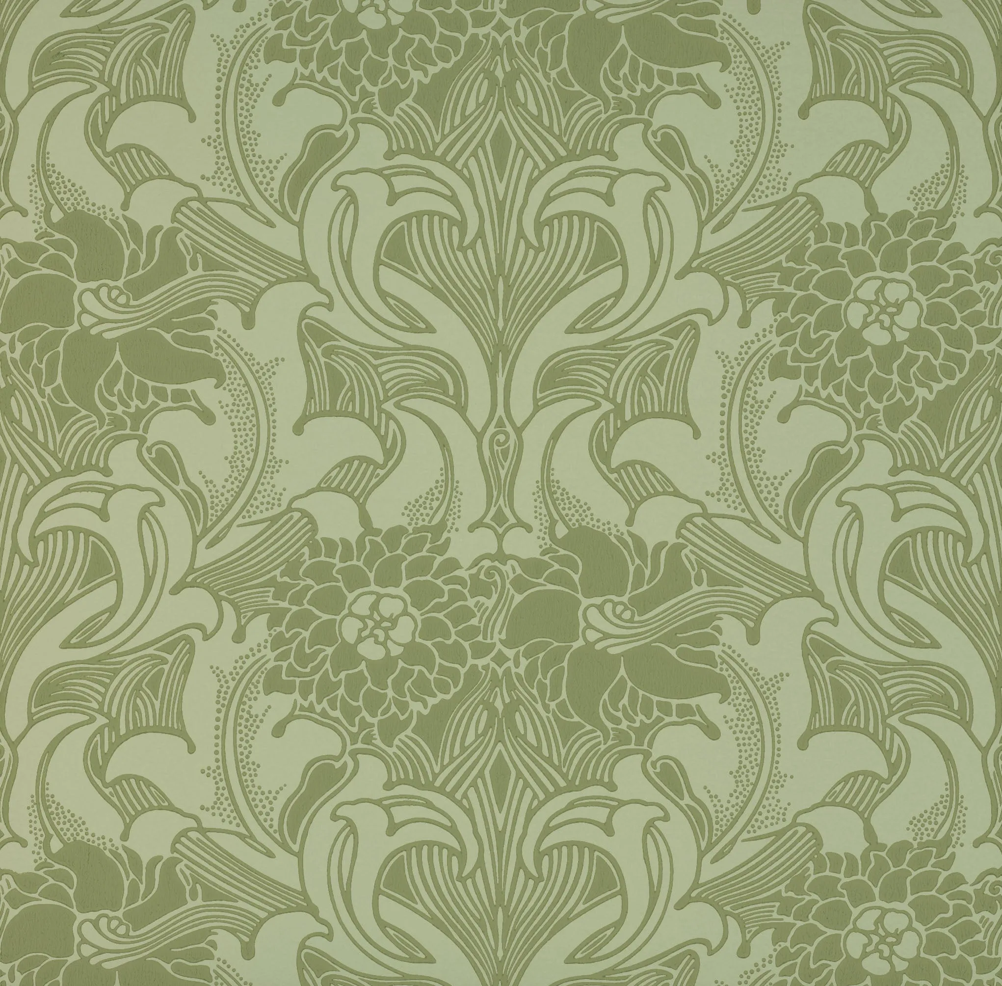Dahlia Scroll Wallpaper by Little Greene