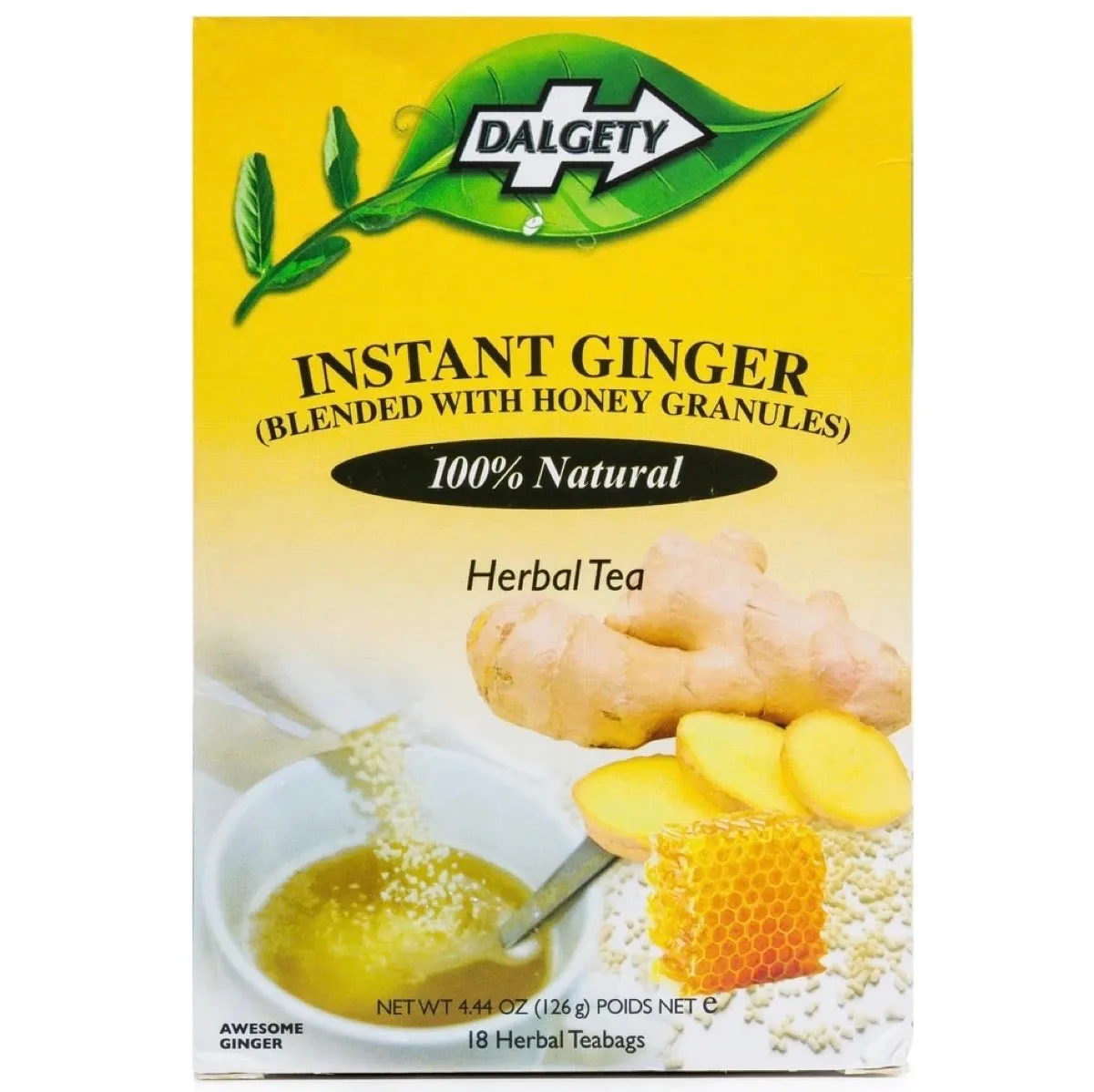 Dalgety Instant Ginger (Blended with Honey Granules) Herbal Tea 126g