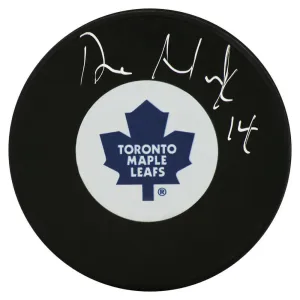 Dave Andreychuk Signed Maple Leafs Logo Hockey Puck - (SCHWARTZ COA)