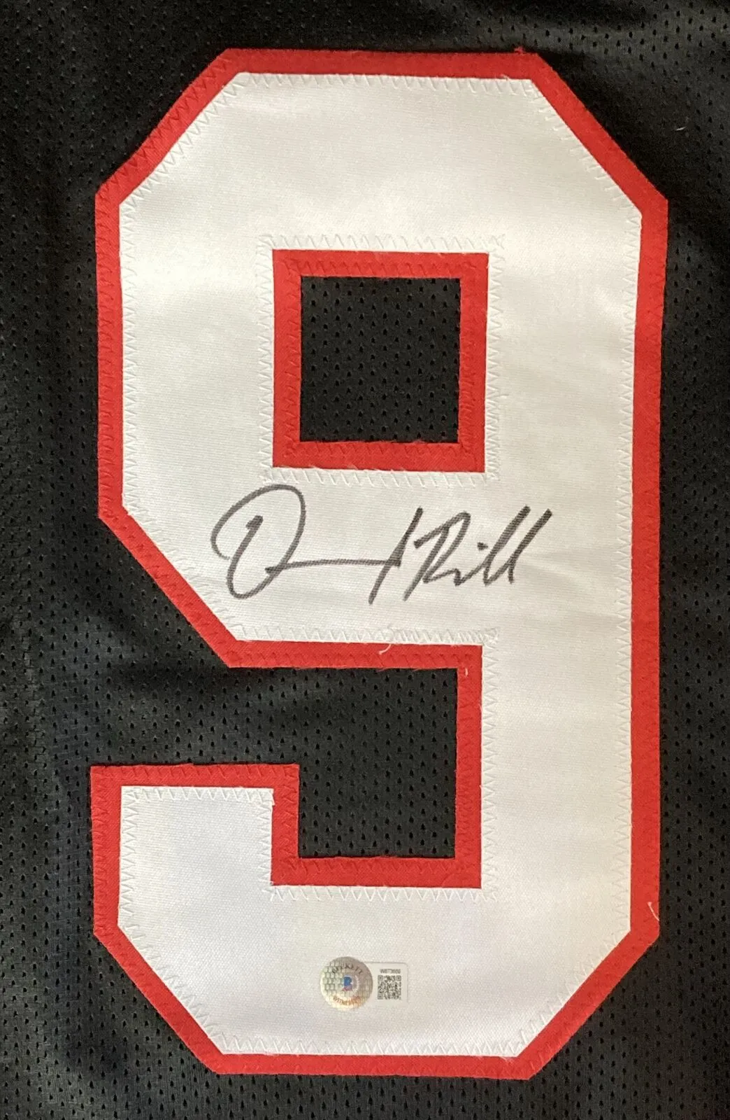 Desmond Ridder Atlanta Signed Black Football Jersey BAS ITP