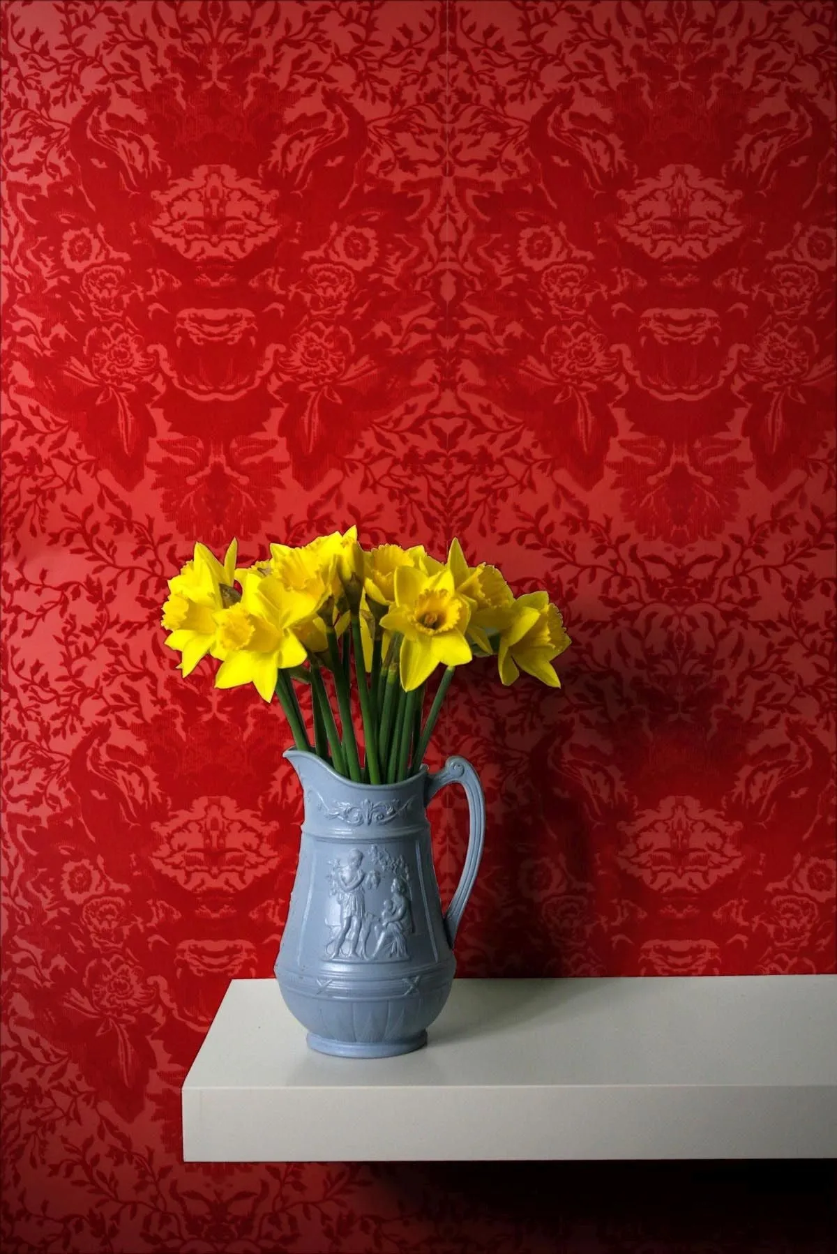 devil damask flock wallpaper