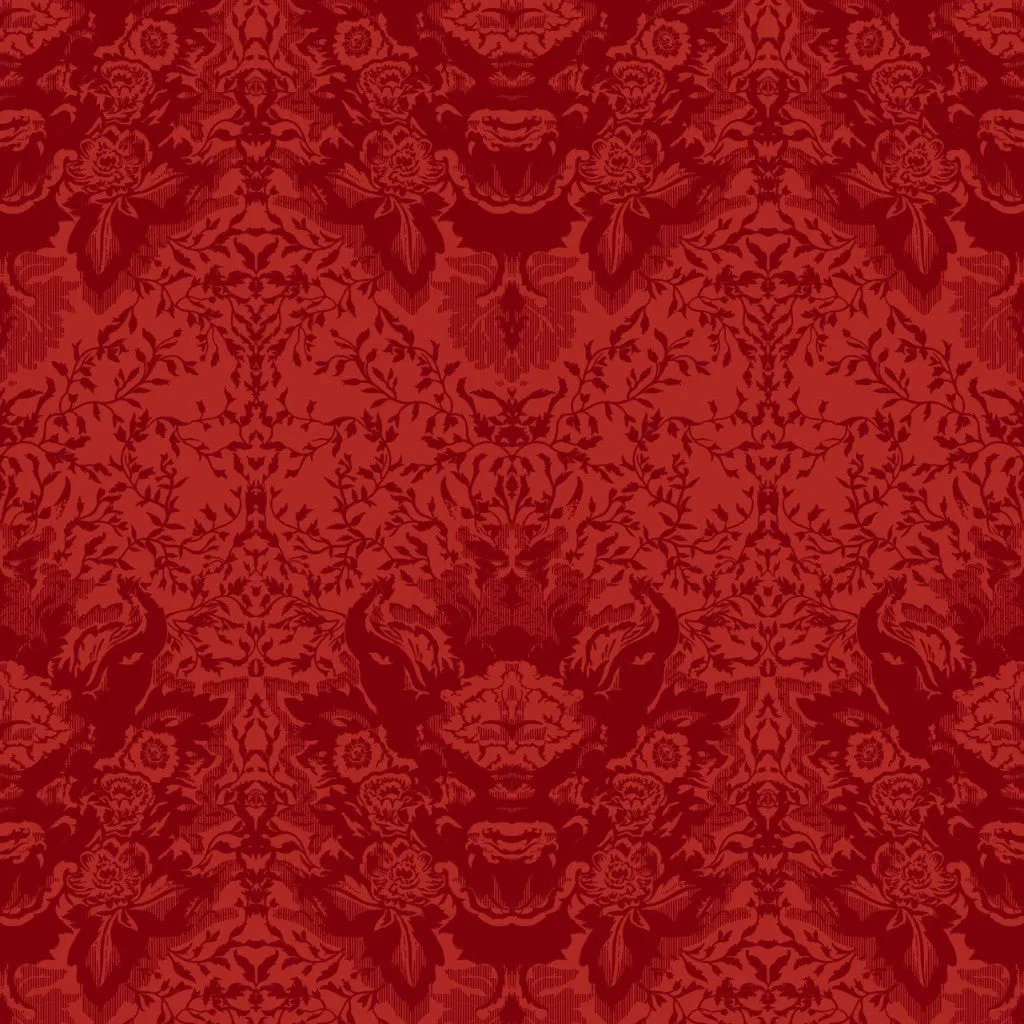 devil damask flock wallpaper