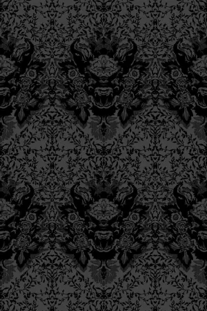 devil damask flock wallpaper