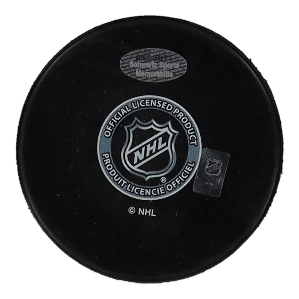 Doug Gilmour Signed Toronto Maple Leafs Logo Puck Inscribed "HOF 11" (JSA COA)