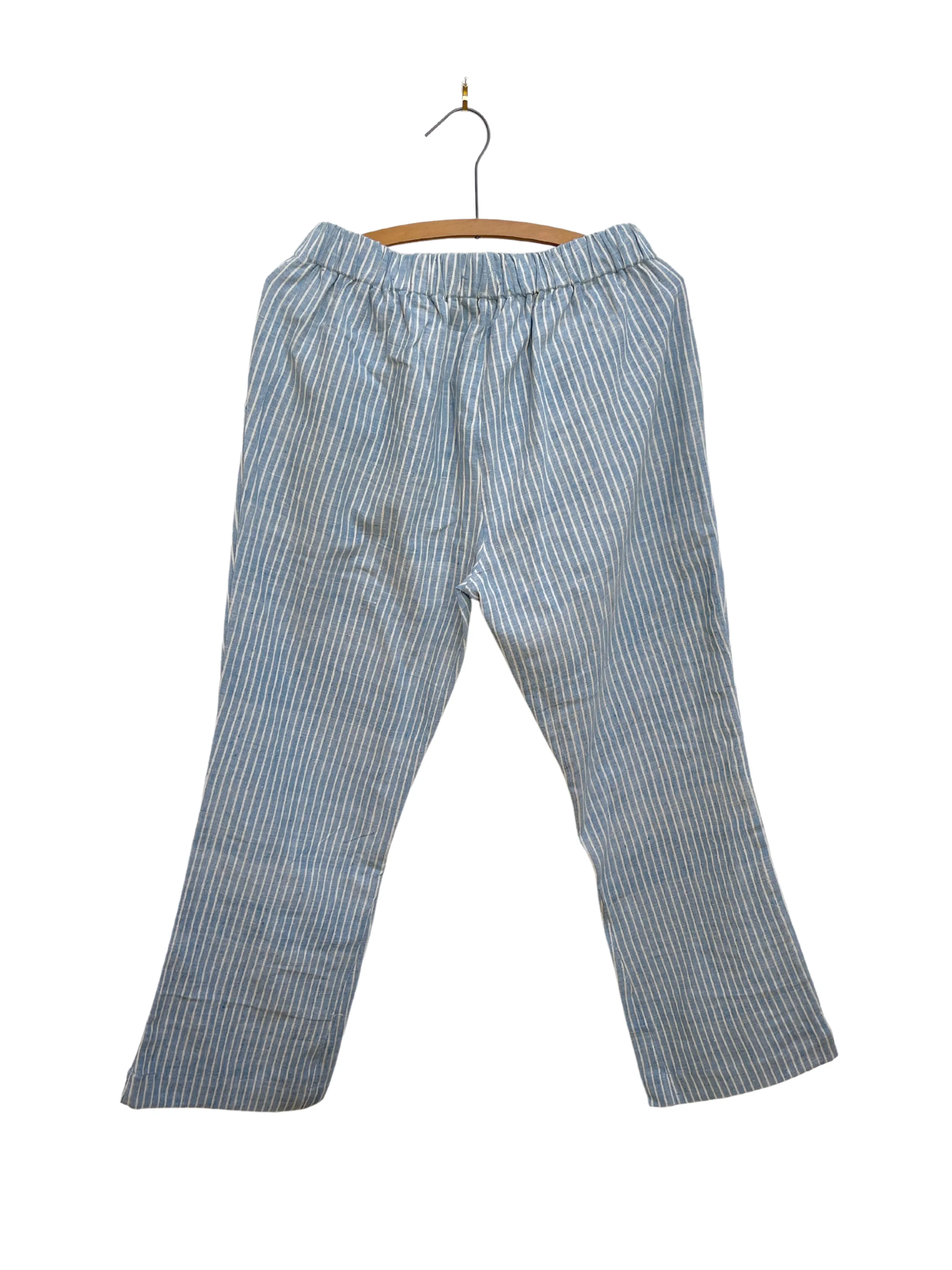 Drawstring Pant in Lt Indigo Stripe