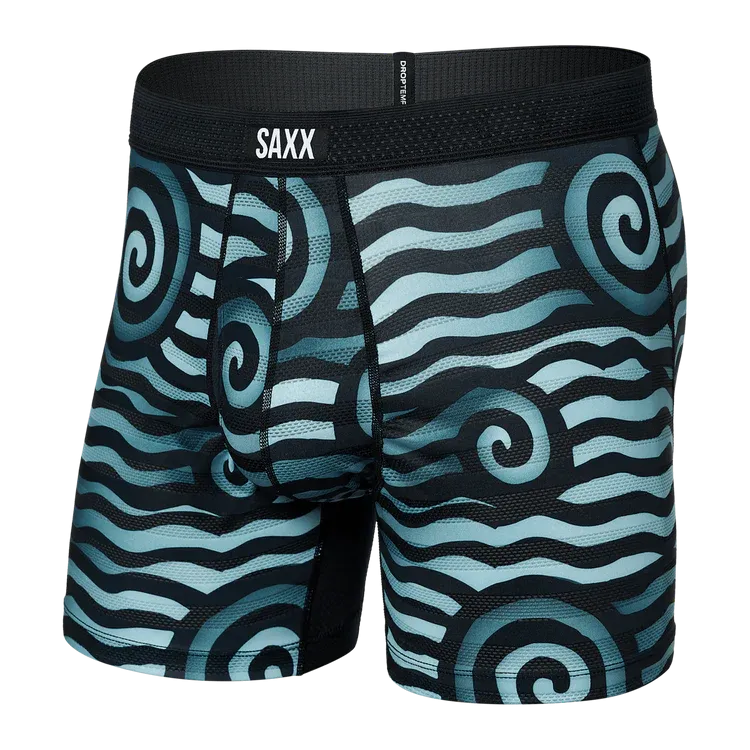 Droptemp Cooling Boxer Brief - Rip Tide Stripe/Navy Blue