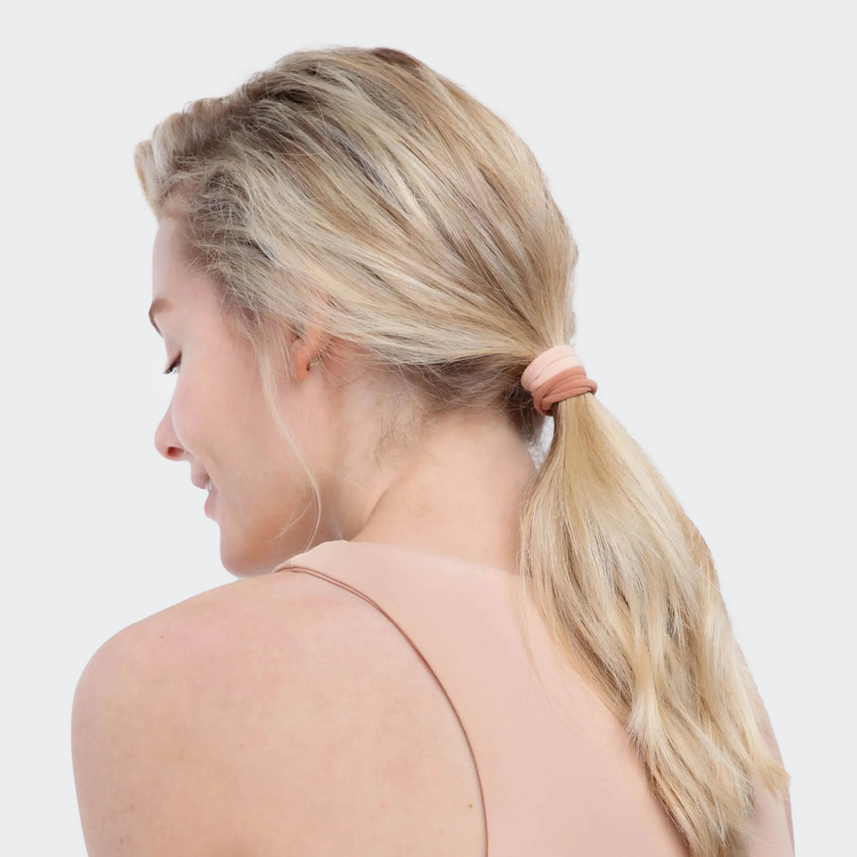 Elastic Hair Ties 20 Pack - Blush