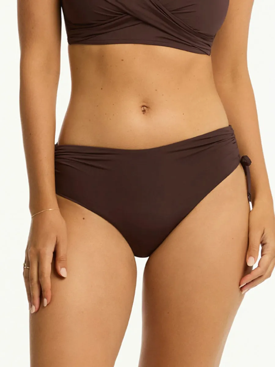 Essentials Mid Drawstring Bottoms in Cocoa
