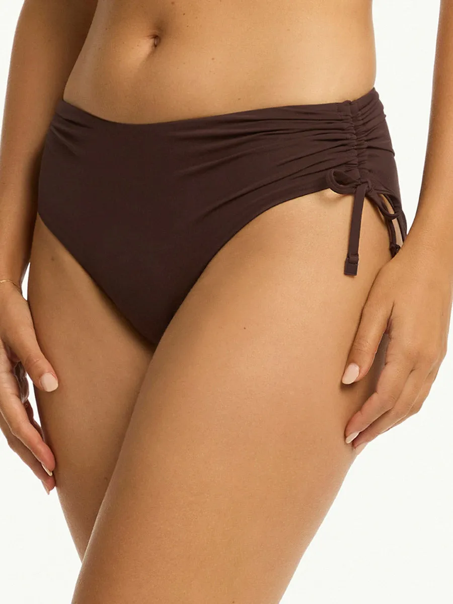 Essentials Mid Drawstring Bottoms in Cocoa