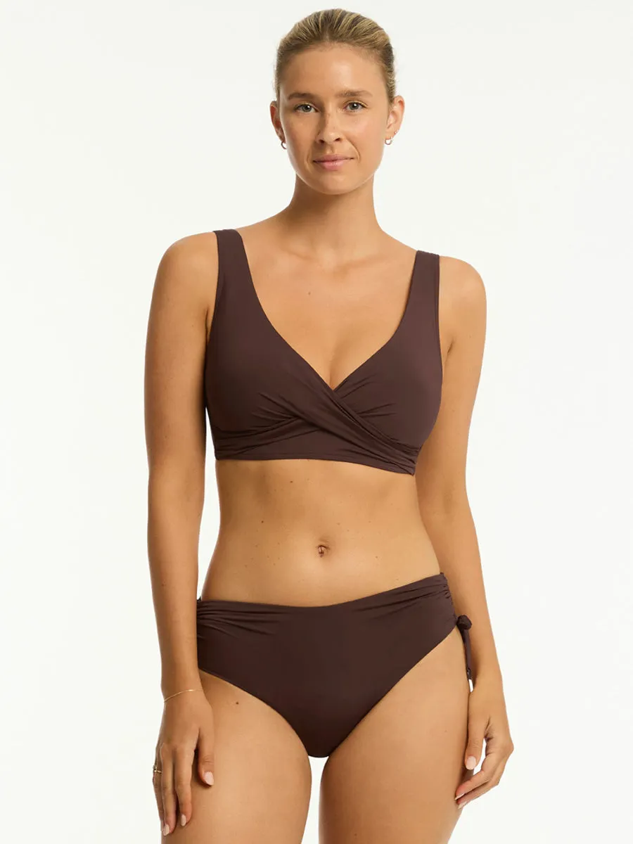 Essentials Mid Drawstring Bottoms in Cocoa