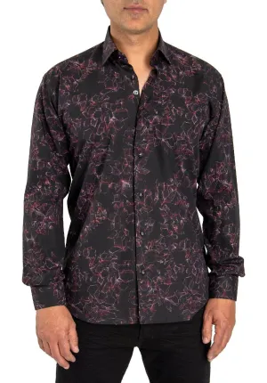 Exotic Black & Burgundy Shirt