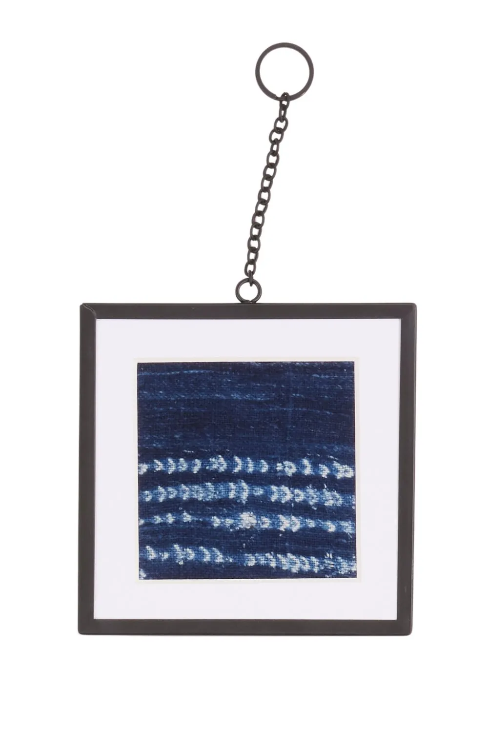 Framed Vintage Indigo Textile Wall Art No. 004