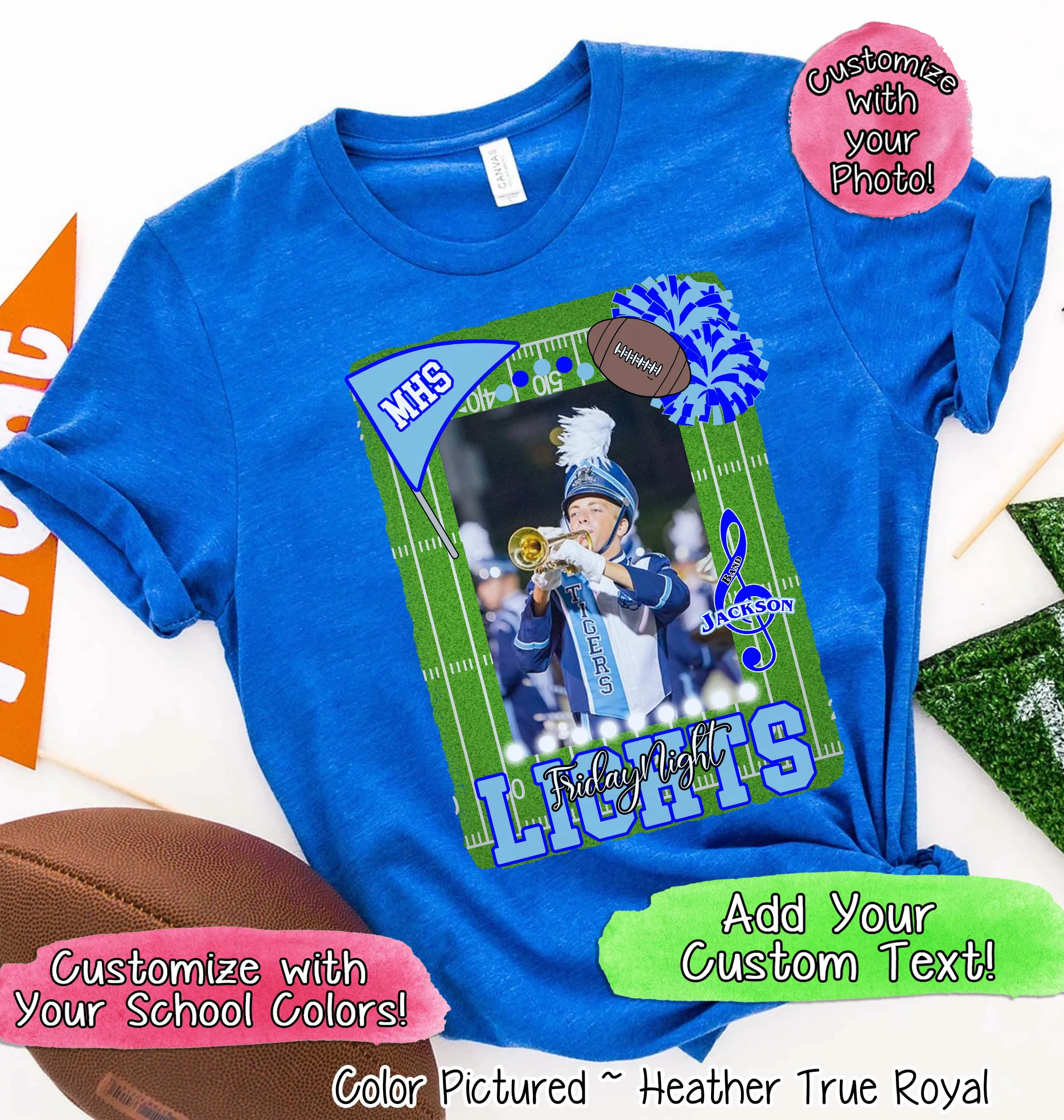 Friday Night Lights Ultimate Fan Tee Photo Shirt (Football, Cheer, Drill Team, Band)