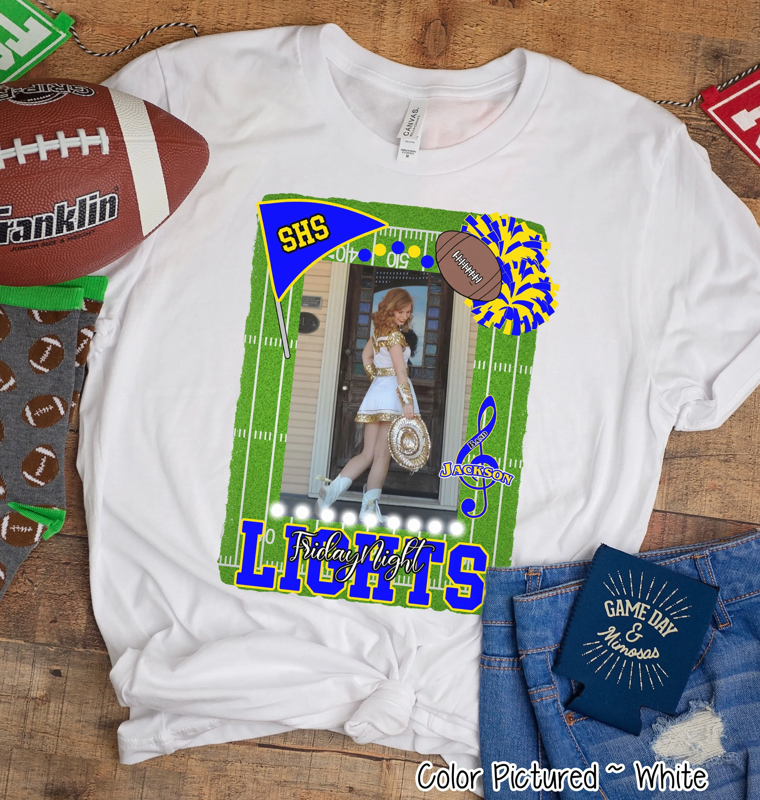 Friday Night Lights Ultimate Fan Tee Photo Shirt (Football, Cheer, Drill Team, Band)