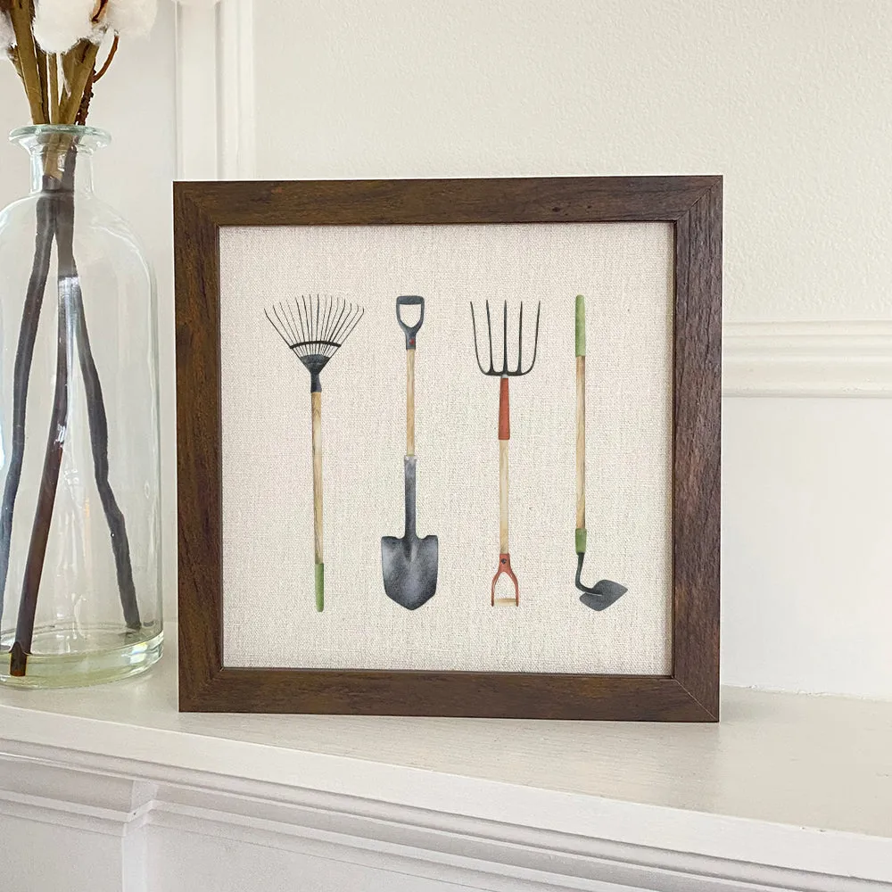 Garden Tools - Framed Sign