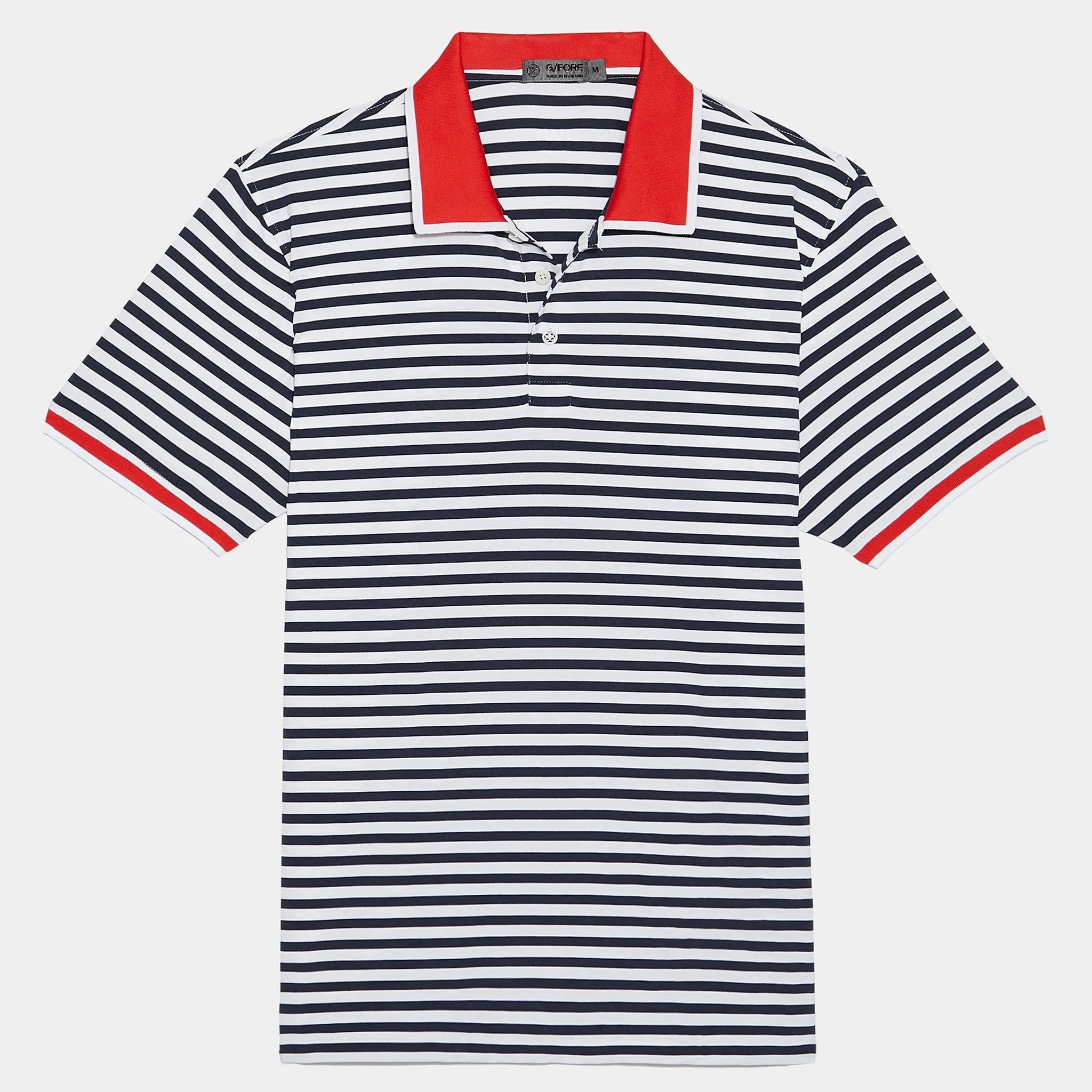 G/Fore Perforated Stripe Tech Jersey Polo