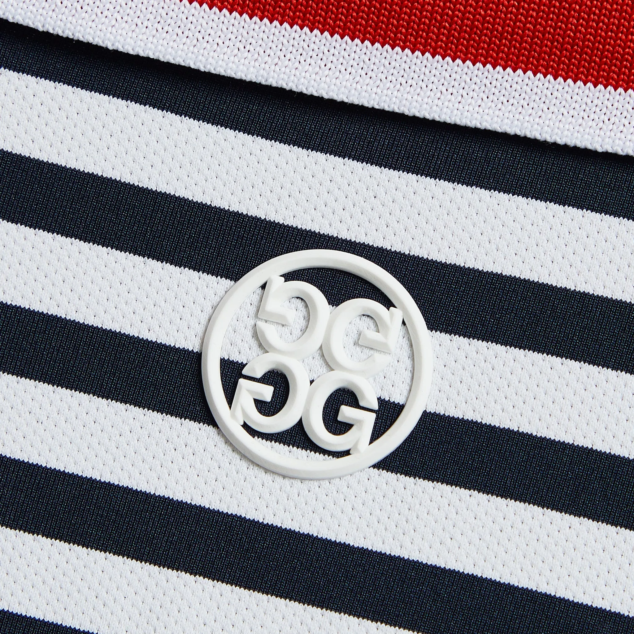G/Fore Perforated Stripe Tech Jersey Polo