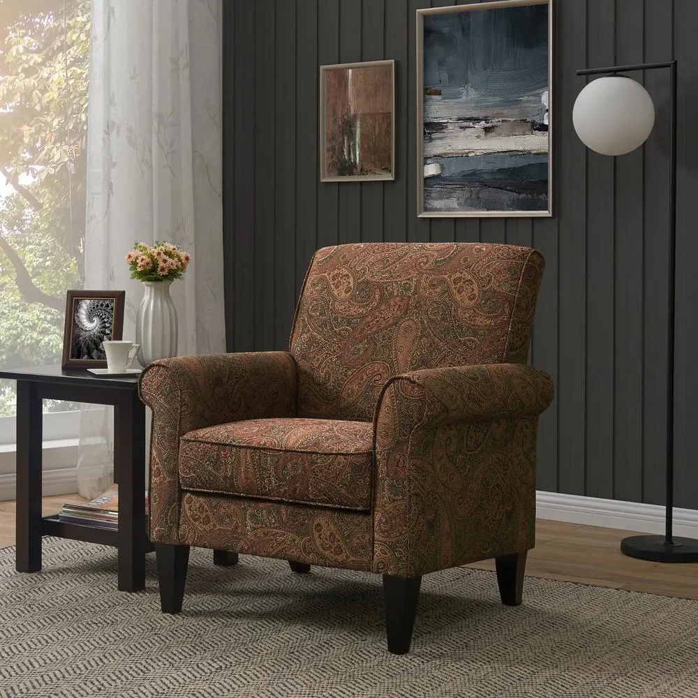 Great Quality Jean Paisley Multi-coloured Paisley Arm Chair! 300 Lb Capacity! Retails $465 