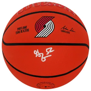 Greg Oden Signed Portland Trailblazers Logo Wilson NBA Basketball - (SS COA)