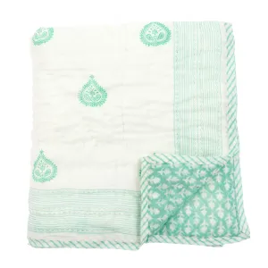 Heart Paisley Reversible Baby Quilt