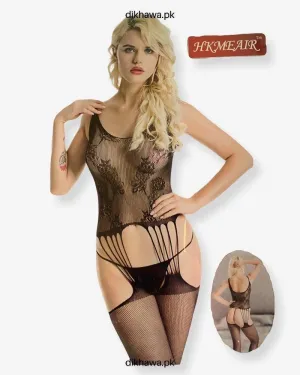 Hkmeair Khushi Print Sexy Net Bodystocking No 8024