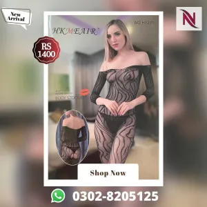 Hkmeair Khushi Print Sexy Net Bodystocking No 8226