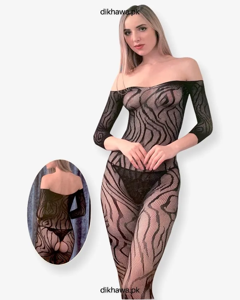 Hkmeair Khushi Print Sexy Net Bodystocking No 8226