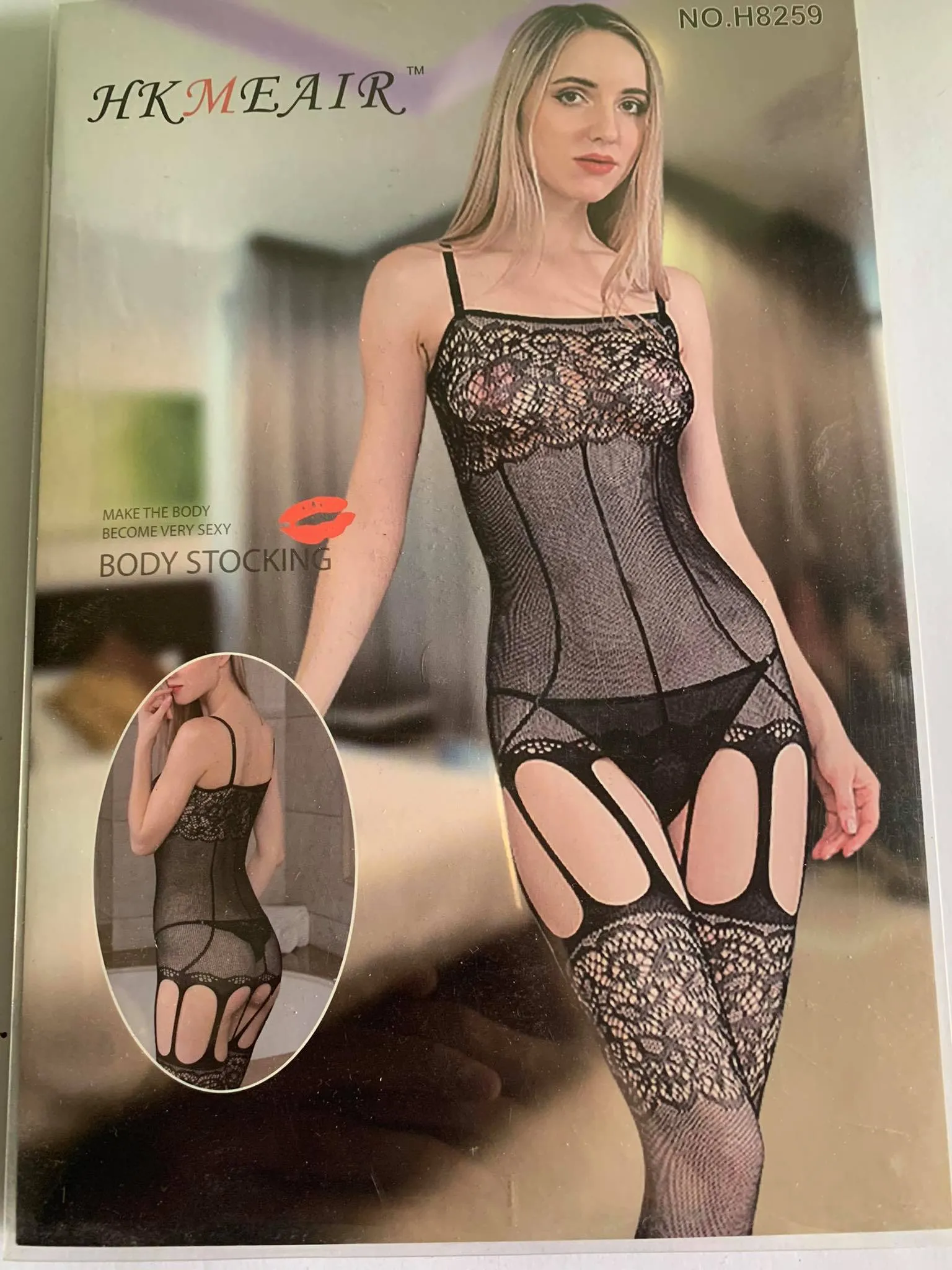 Hkmeair Khushi Print Sexy Net Bodystocking No H8259