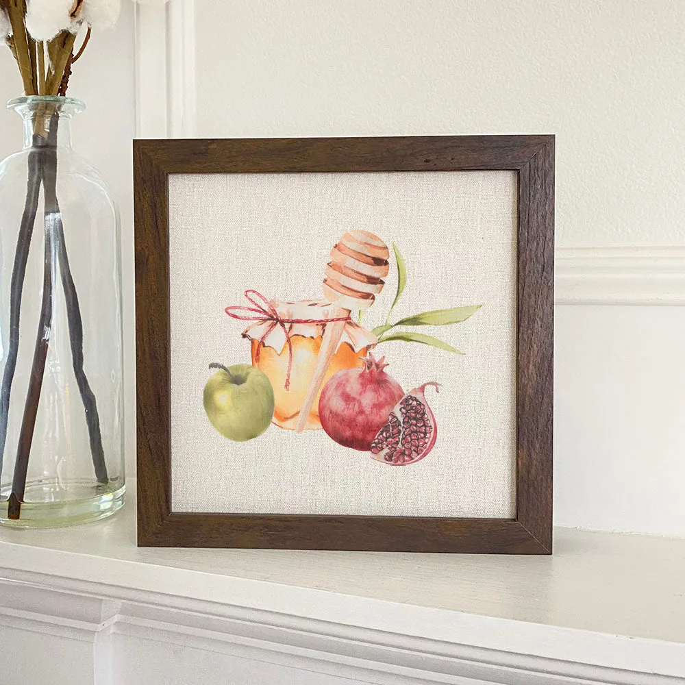 Honey and Fruit - Framed Sign