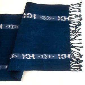 Indigo Blue Ikat Table Runner