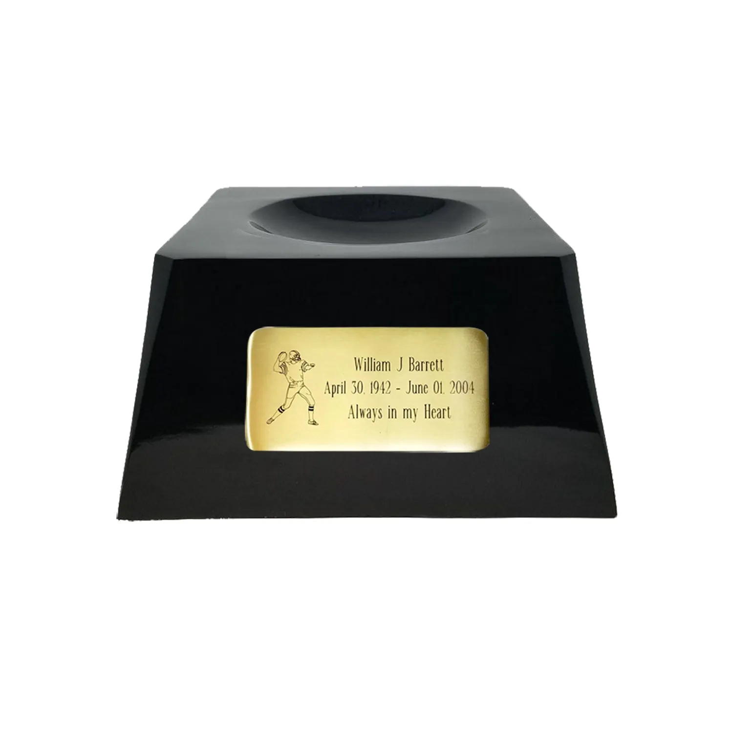 Ivory Baseball Trophy Urn Base with Optional Milwaukee Brewers Team Sphere