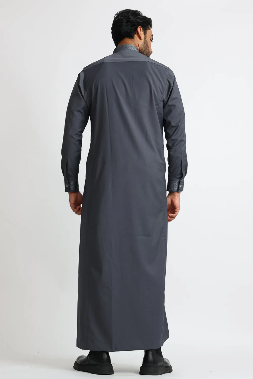 J130 Ash Grey Premium Thobe